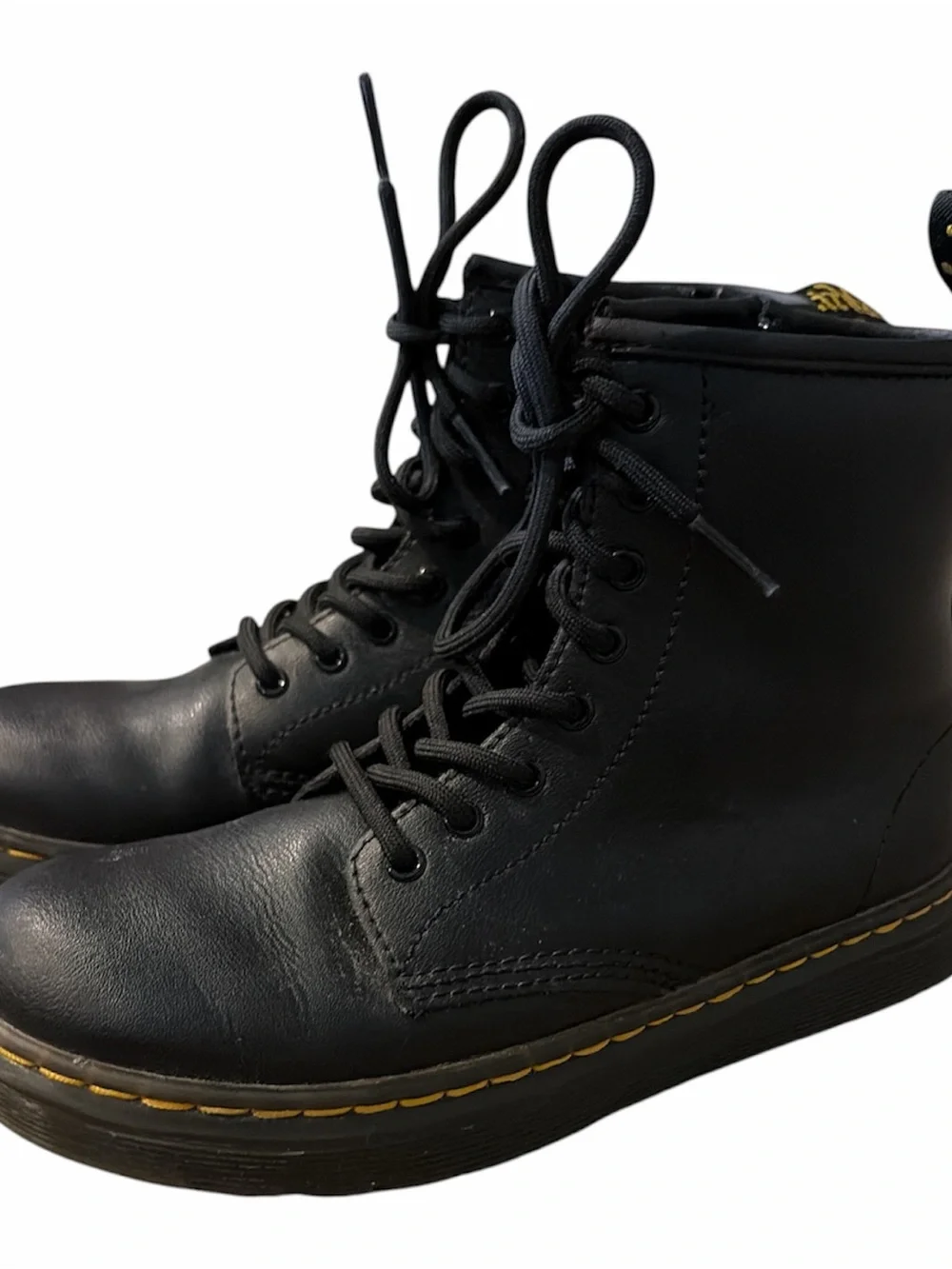Dr. Martens 1460 Youth Lace-Up Boots – Black Leather – Size 2
